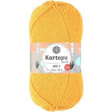 Kartopu No.1 Koyu Sarı K154 Tüylenmez Antipill El Örgü Ipliği 100GR
