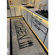 Brillant Baiter Model Lateks Deri Taban Saçaklı Mutfak Halısı