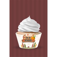 Neşeli Günlerim Orman Hayvanları Cupcake Sargısı 8'li