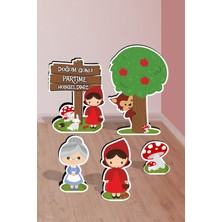 Neşeli Günlerim Kırmızı Başlıklı Kız Konseptli Ayaklı Pano Seti