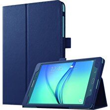 Hello-U Samsung Galaxy Tab A 9.7" Için Stand Tasarım Deri Tablet Kılıfı - Lacivert (Yurt Dışından)