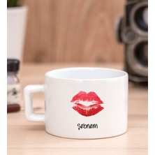 Hediye Dükkanı Kişiye Özel  Dudak Tasarım Fincan