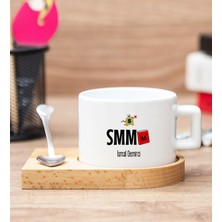 Hediye Dükkanı Kişiye Özel  Mali Müşavir Ahşap Altlıklı Fincan