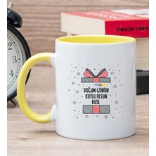 Hediye Dükkanı Kişiye Özel  Doğum Günü Hediyesi Sarı Kupa Bardak