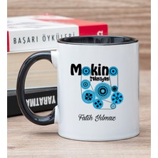 Hediye Dükkanı Kişiye Özel  Makine Teknisyeni Siyah Kupa Bardak