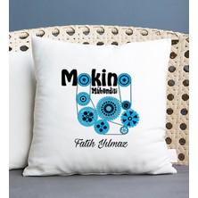 Hediye Dükkanı Kişiye Özel  Makine Mühendisi Kare Yastık