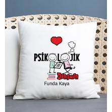 Hediye Dükkanı Kişiye Özel  Psikolojik Danışman Kare Yastık