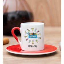 Hediye Dükkanı Kişiye Özel  Özel Eğitim Öğretmeni Kırmızı Türk Kahvesi Fincanı