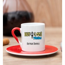 Hediye Dükkanı Kişiye Özel  Radyoloji Teknikeri Kırmızı Türk Kahvesi Fincanı