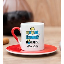 Hediye Dükkanı Kişiye Özel  Enerji Sistemleri Mühendisi Kırmızı Türk Kahvesi Fincanı