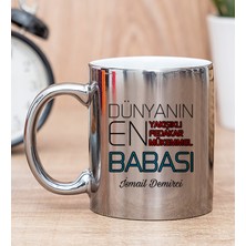 Hediye Dükkanı Kişiye Özel  Dünyanın En Iyi Babası Silver Kupa Bardak