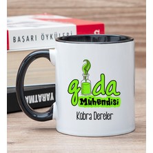 Hediye Dükkanı Kişiye Özel  Gıda Mühendisi Siyah Kupa Bardak