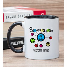 Hediye Dükkanı Kişiye Özel  Sosyolog Siyah Kupa Bardak