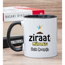 Hediye Dükkanı Kişiye Özel  Ziraat Mühendisi Siyah Kupa Bardak