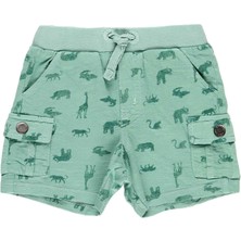 Boboli Erkek Çocuk Hayvan Desenli Şort Yeşil