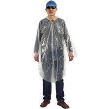 Epazzar Poşet Yağmurluk Unisex 5'li Şeffaf Kullan At Yağmur Toz Poşet Koruyucu