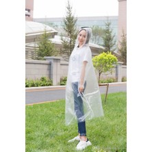 Epazzar Poşet Yağmurluk Unisex 5'li Şeffaf Kullan At Yağmur Toz Poşet Koruyucu