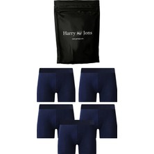 Harry Jons Erkek 5'li Desenli Renkli Pamuklu Premium Hijyenik Paket Boxer