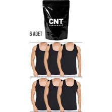 Cnt Cennetoğlu 6 Adet %100 Pamuk Hijyenik Paketinde Beyaz Erkek Penye Atlet Ekonomik Paket