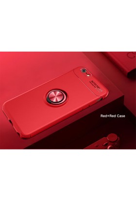 Roaks Aksesuar Apple iPhone 8 Kılıf Military Ravel Silikon (Yüzüklü Stand & Selfie Kılıf) Kırmızıı