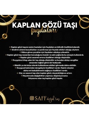 Saff Doğal Taş Kaplan Gözü Makrome Doğal Taş Bileklik 210080