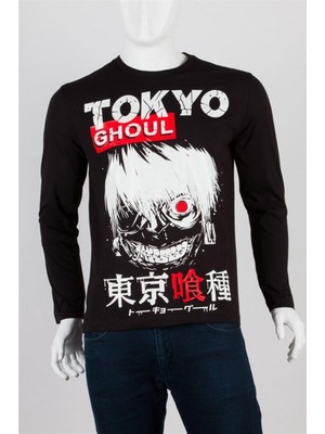 Dünyadan Hediyeler Tokyo Ghoul Unisex Pamuklu Regular Fit Siyah Tişört X-Large