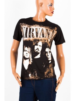 Dünyadan Hediyeler Nirvana Müzik Grubu Unisex Pamuklu Regular Fit Tişört Large