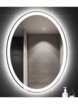 Global Led Mirror 55X75 cm Ledli Ayna Dresuar Hol Koridor Duvar Salon Banyo Wc Ofis Çocuk Yatak Odası Boy