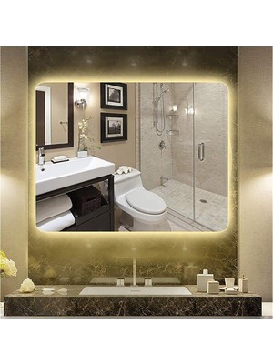 Global Led Mirror 80X120 cm Ledli Ayna Banyo Aynası Dekoratif Ayna Boy Ayna Salon Duvar Ayna