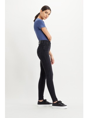 Mile High Super Skinny Kadın Jean Pantolon - Black Ground