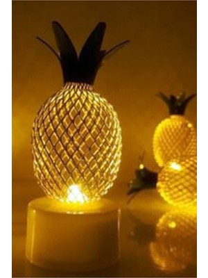 Mobee Ananas Metal Tel Mini LED Lamba Dekoratik Mini Lamba 1 Adet