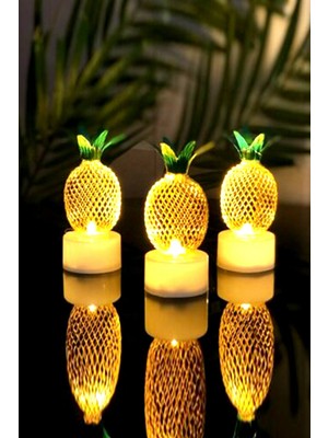 Mobee Ananas Metal Tel Mini LED Lamba Dekoratik Mini Lamba 1 Adet