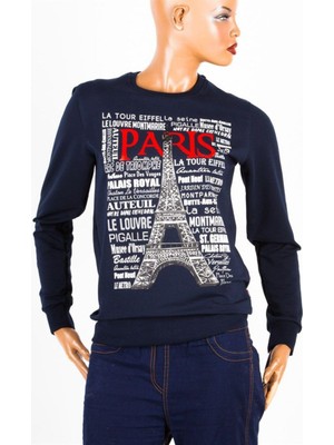 Dünyadan Hediyeler Paris Unisex Pamuklu Slim Fit Sweatshirt Medium