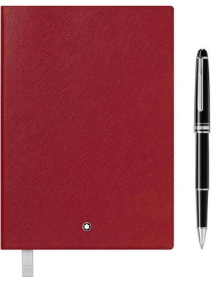 Montblanc Meisterstück Roller Kalem-Kırmızı Not Defteri Set 118910