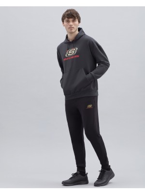 Skechers M Lw Two Yarn Loose Hoodie Erkek Siyah Sweatshirt S221006-001
