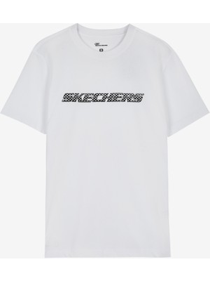 Skechers M Graphic Tee Big Logo T-Shirt Erkek Off White Tshirt - S212960-102