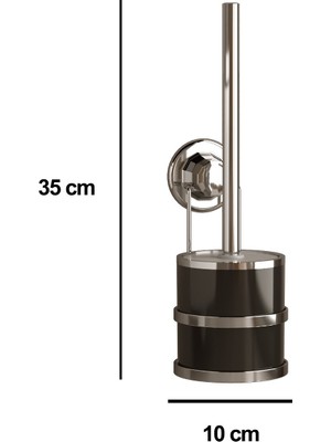 Tekno-tel Teknotel Vakumlu Paslanmaz Tuvalet Fırçası Krom DM096