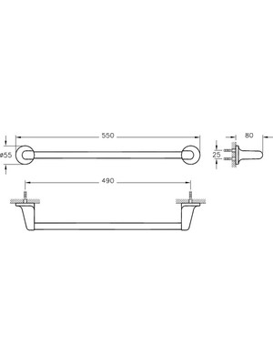 VitrA Marin Uzun Havluluk 490MM A44944 Canhirdavat