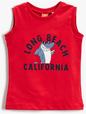 Koton Erkek Bebek Baskılı Kolsuz Atlet Pamuklu