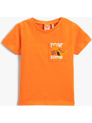 Koton Erkek Bebek Baskılı Kısa Kollu Tişört Pamuklu