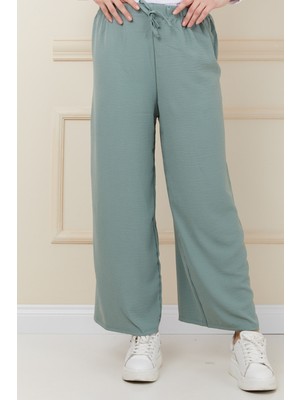 İmaj Butik Geniş Paça Ayrobin Pantolon/mint