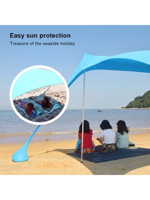 Sanlindou 1 Adet Taşınabilir Kamp Pergola Açık Rüzgar Geçirmez Plaj Çadır Sunshade Ve Gazebo Çadır Kum Çapaları İle Ultralight Tarp | Güneş Barınağı (Mavi) (Yurt Dışından)