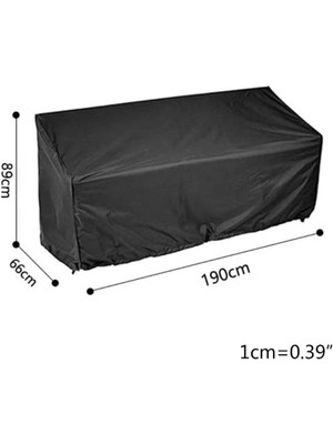 Sanlindou 210D Bahçe Tezgahı Kapak Su Geçirmez Anti Uv Ağır Hizmet Tezgah Koruyucu Kapak Uzun Sandalye Kapak Açık Veranda | Gölge Yelkenleri Ve Ağlar (190X66X89Cm) (Yurt Dışından)