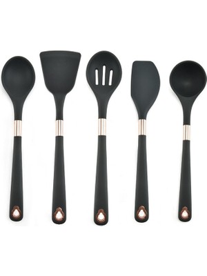 Sanlindou 5 Adet Mutfak Eşyası Seti Silikon Pişirme Araçları Set Ev Pişirme Araçları Saklama Kutusu Turner Tang Spatula Turner İle | Pişirme Aracı Setleri (Yurt Dışından)