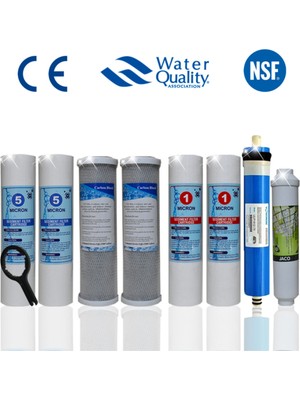 Liberti Açık Kasa Su Arıtma Cihazı Filtre Yıllık Filtre Seti (Nsf Onaylı Vontron Membranlı)