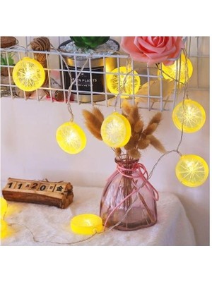 Loggia Limon Dilimi Şeklinde Dekoratif Dolma 10 Lu LED