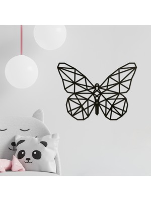 Makta Ahşap Tablo - Poligonal Kelebek