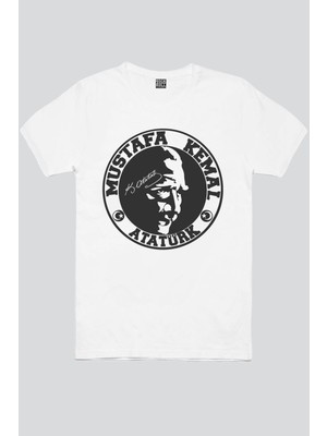 Rock&Roll Dairede Atatürk Beyaz Kısa Kollu Erkek T-Shirt