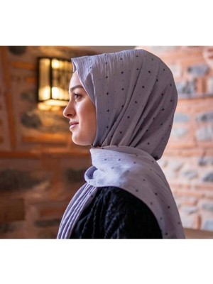 Vera Hijab Bürümcük Caz Şal Yıldız Desenli Shawl