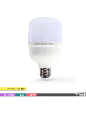 Ack T80 Led Ampul 3000K Gün Işiği 1750Lm 220-240V 20W E27